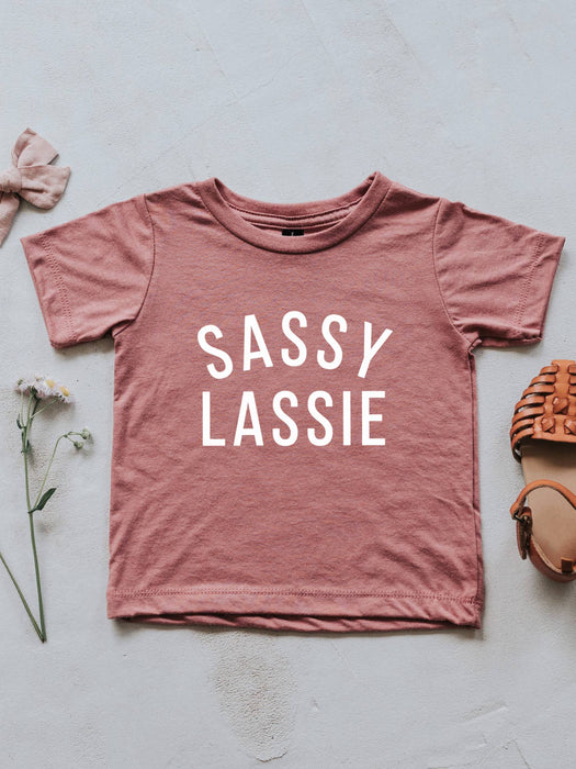 "Sassy Lassie" Tee in Mauve