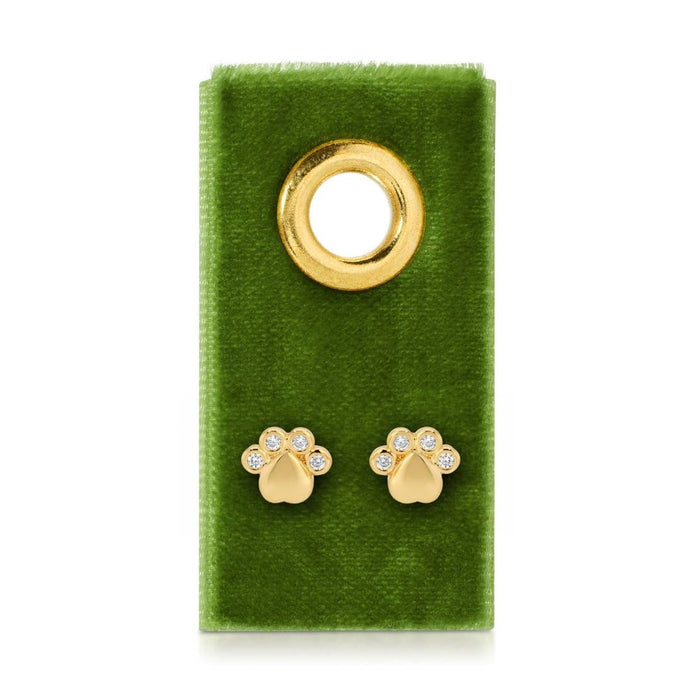 paw stud on velvet