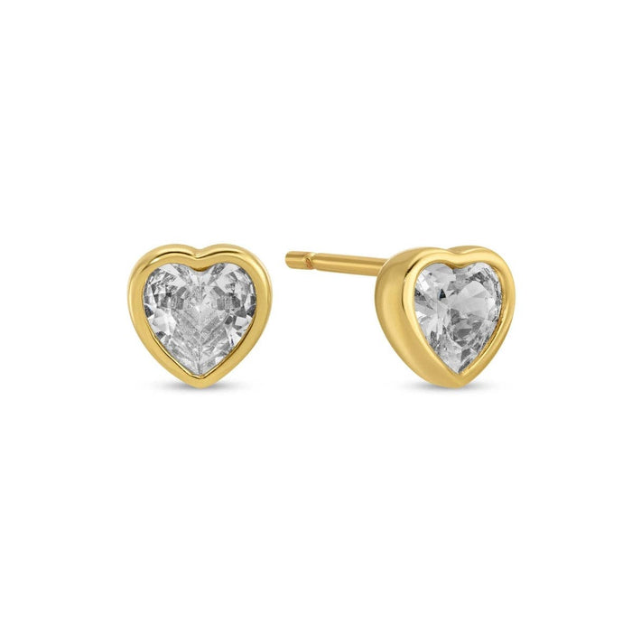 heart studs on velvet