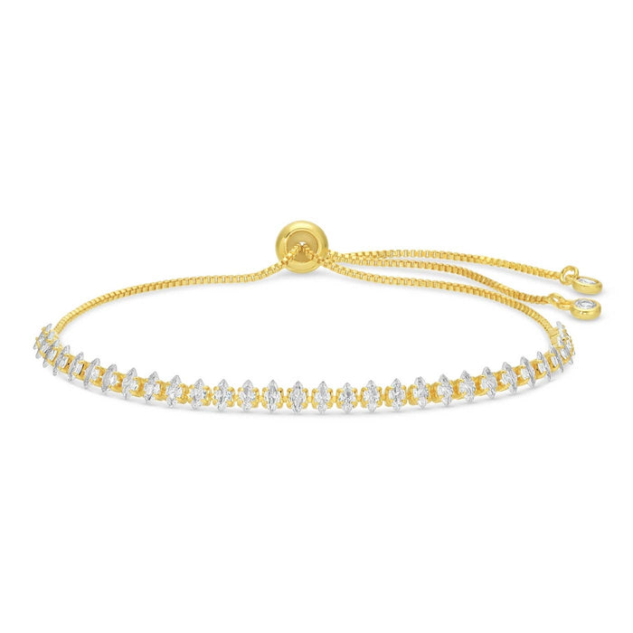 delicate faux diamond pulley bracelet