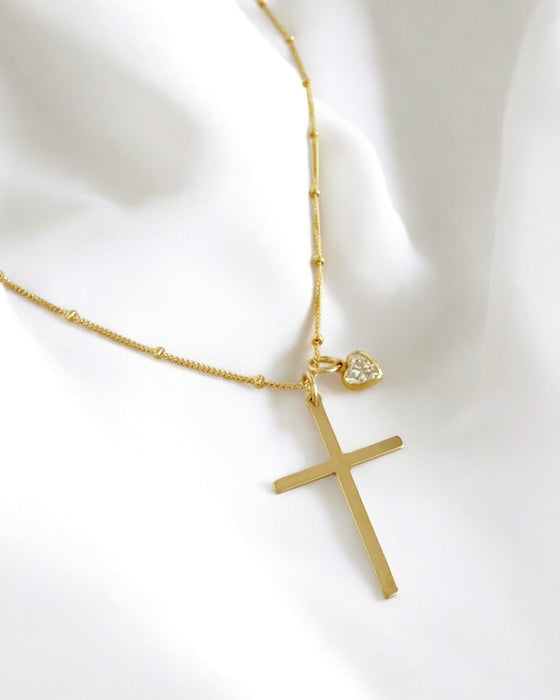 cross charm necklace