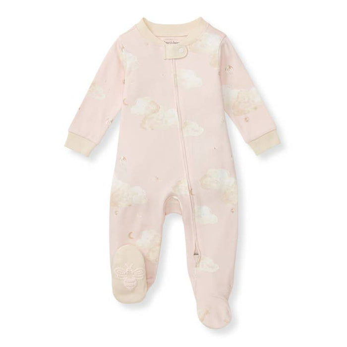 night sky baby onesie pink