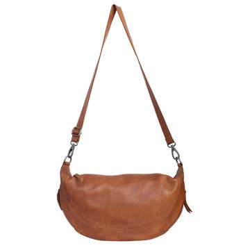 callie leather crossbody bag, black cognac