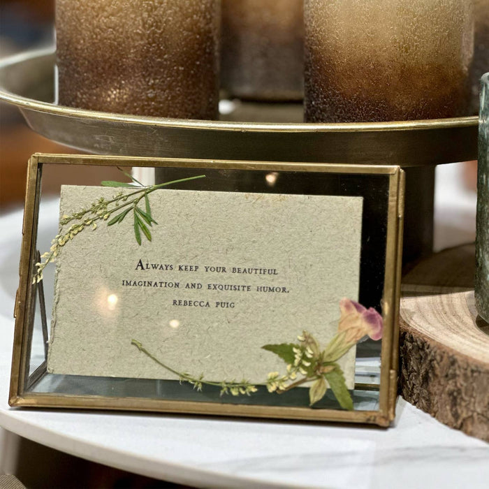 brass horizontal picture frame, 6 x 4