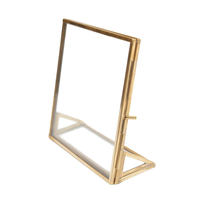 brass picture frame, 5 x 5 square