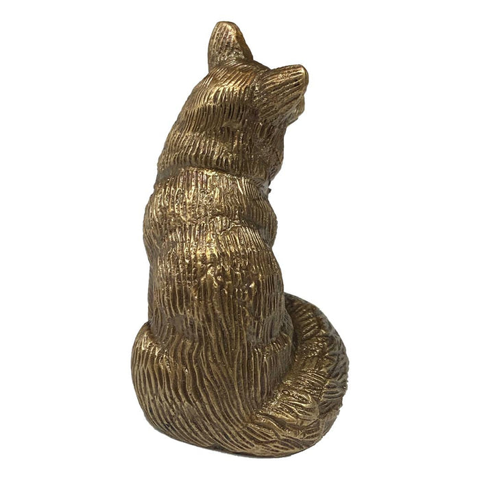 antiqued brass fox