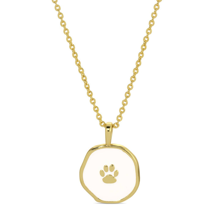 gold paw print necklace