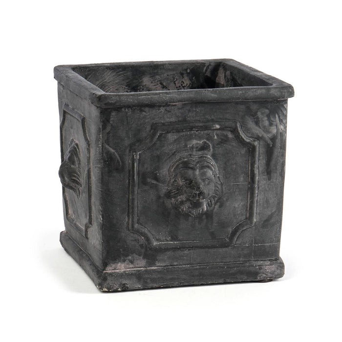 square cement planter small