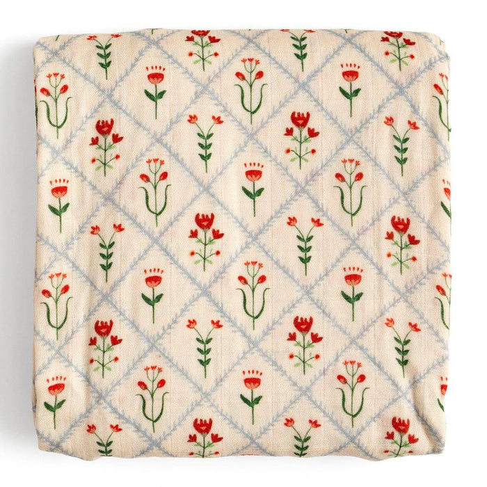 scandanavian folk baby swaddle blanket