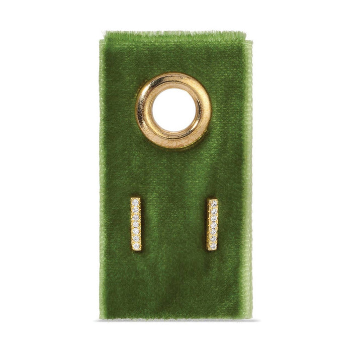 pave bar studs on velvet