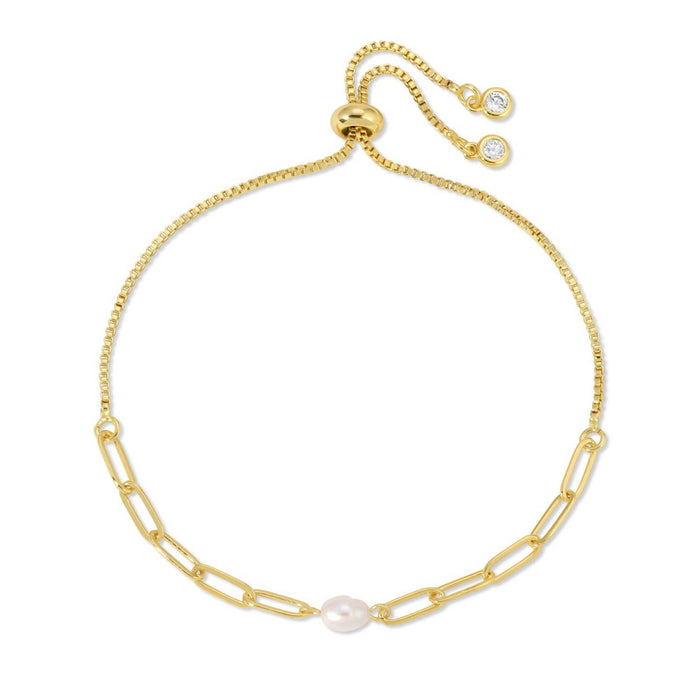 pearl link pulley bracelet
