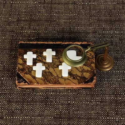 tiny glass cross