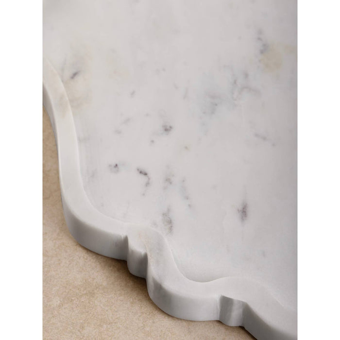 scalloped marble tray