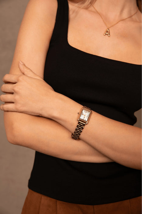 paloma watch, gold chain link