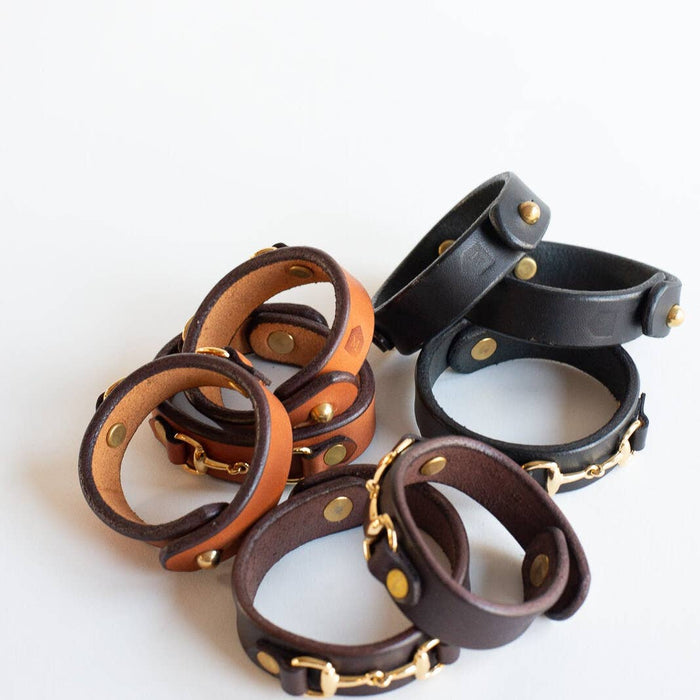 leather bit bracelet