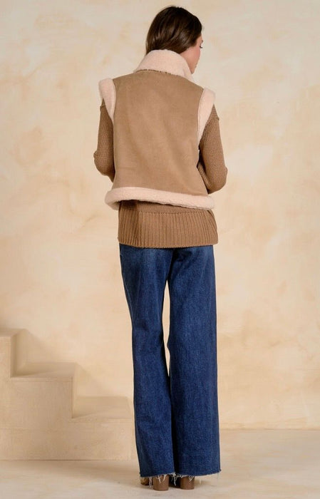 elan reversible sherpa vest