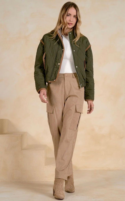 elan cord trimmed quilted jacket