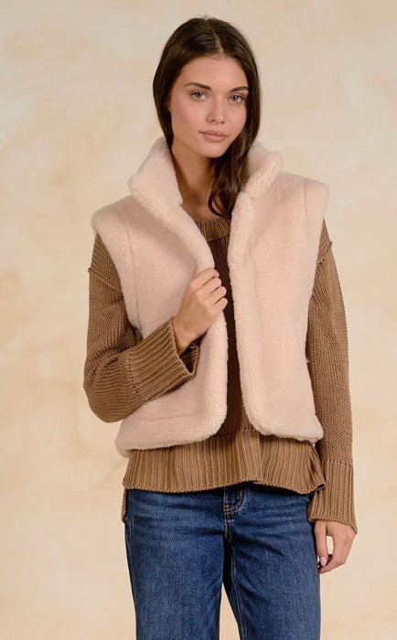 elan reversible sherpa vest