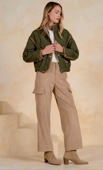 elan cord trimmed quilted jacket