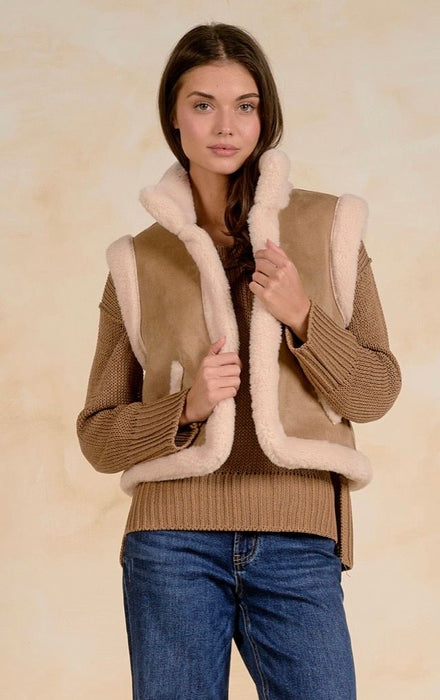 elan reversible sherpa vest