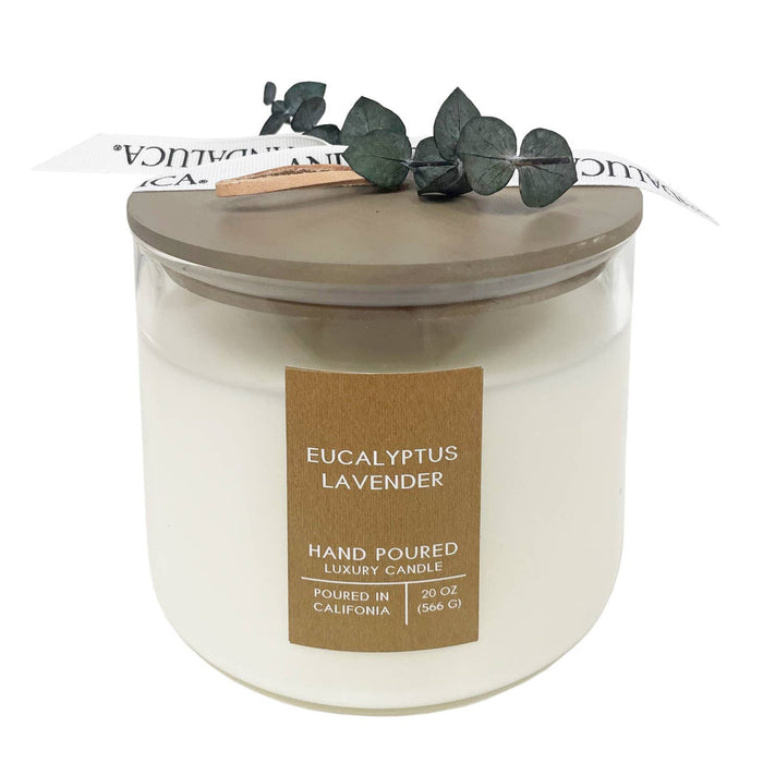 Eucalyptus Lavender 3 wick candle with lid