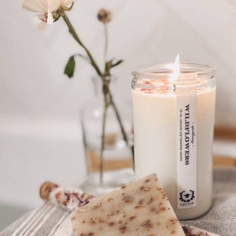 wildflower apothecary candle