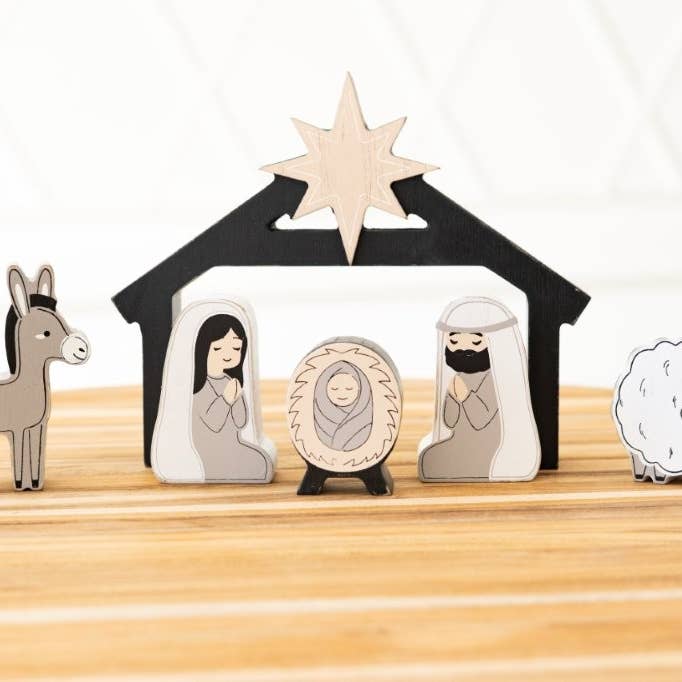 nativity first christmas woodland storybook gift set
