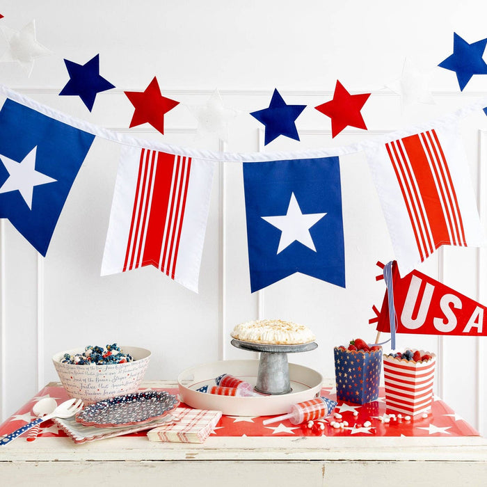 Star Spangled Outdoor Fabric Flag Pennant Banner