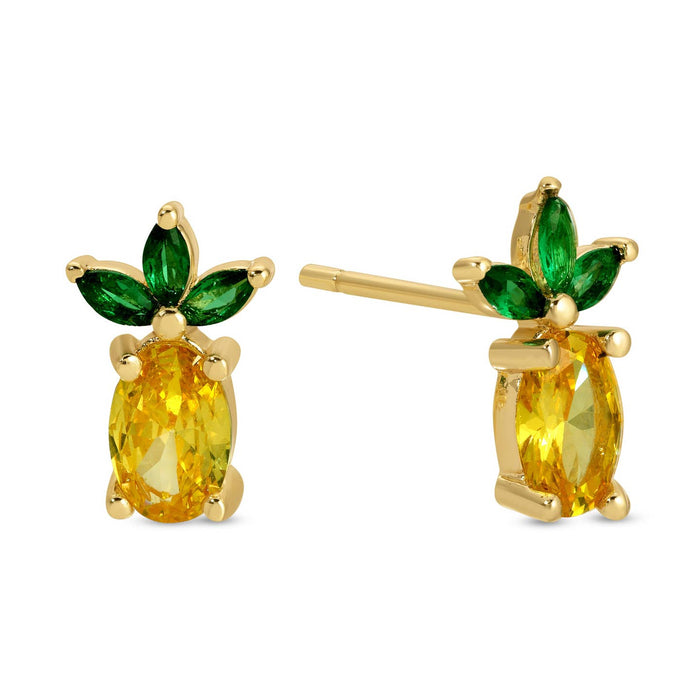 pineapple studs s on velvet