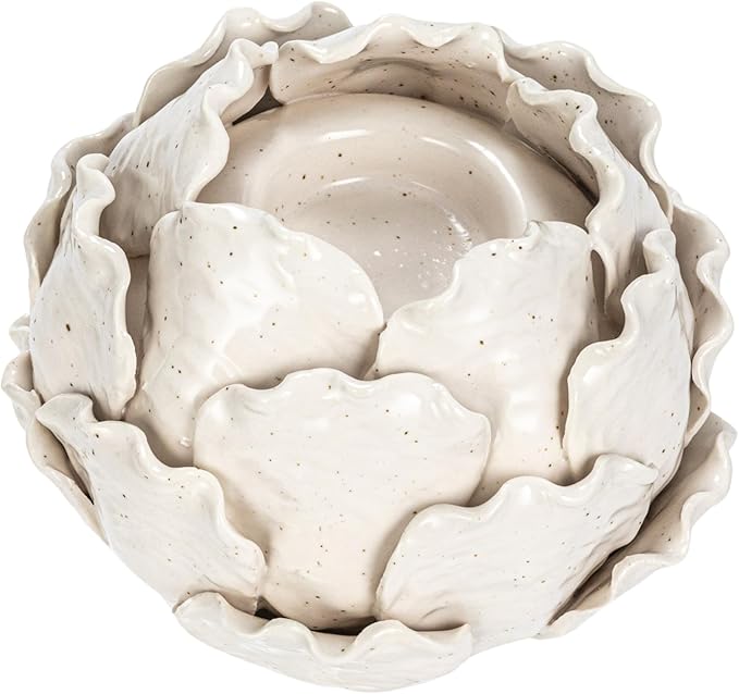 stoneware artichoke tealight holder