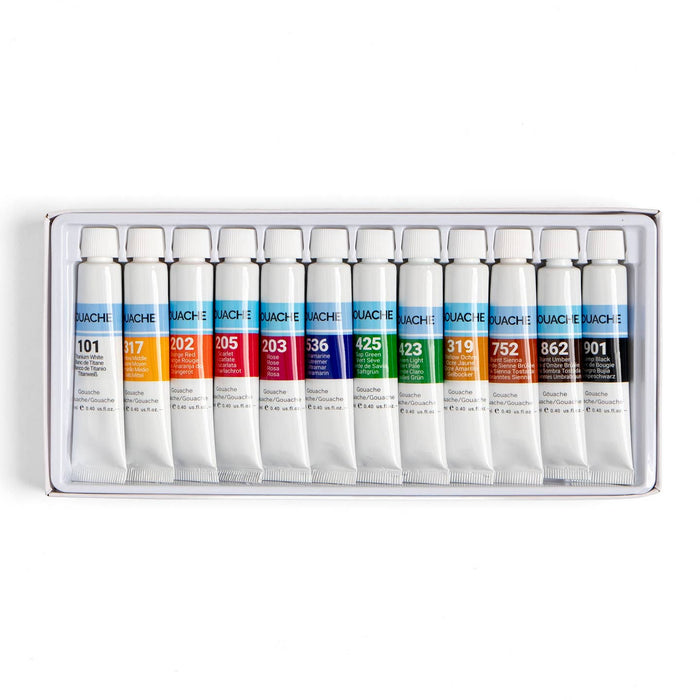 gouache paint set of 12 colors