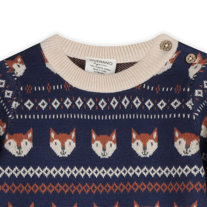 faire isle fox knit sweater jumper