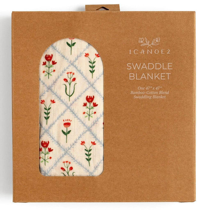 scandanavian folk baby swaddle blanket