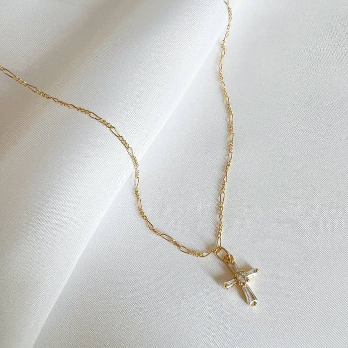 petit cross necklace