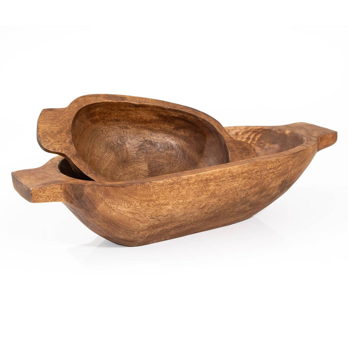 Mango Wood bowls with handles