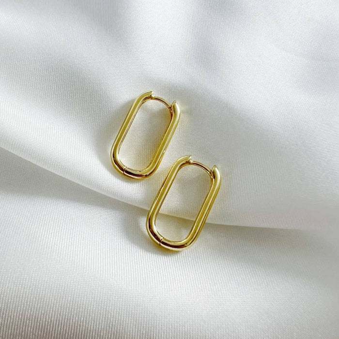 oval hoop earrings