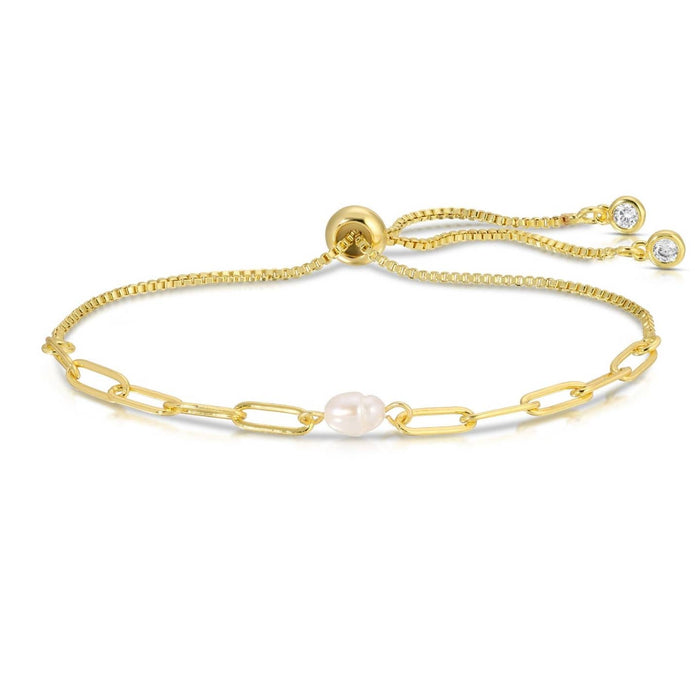 pearl link pulley bracelet