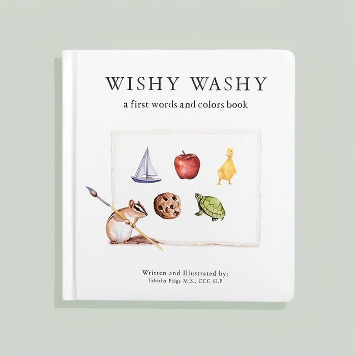 wishy washy: a board book of first words and colors