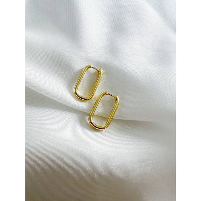 oval hoop earrings