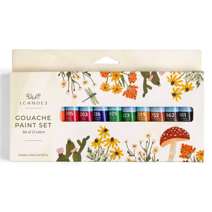 gouache paint set of 12 colors