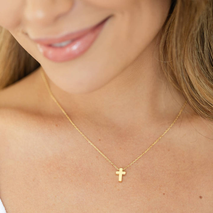 simple cross necklace