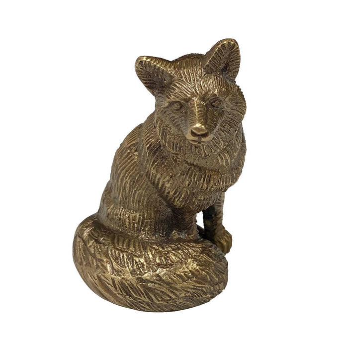 antiqued brass fox