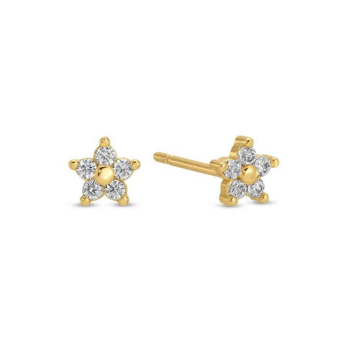 petit flower studs on velvet