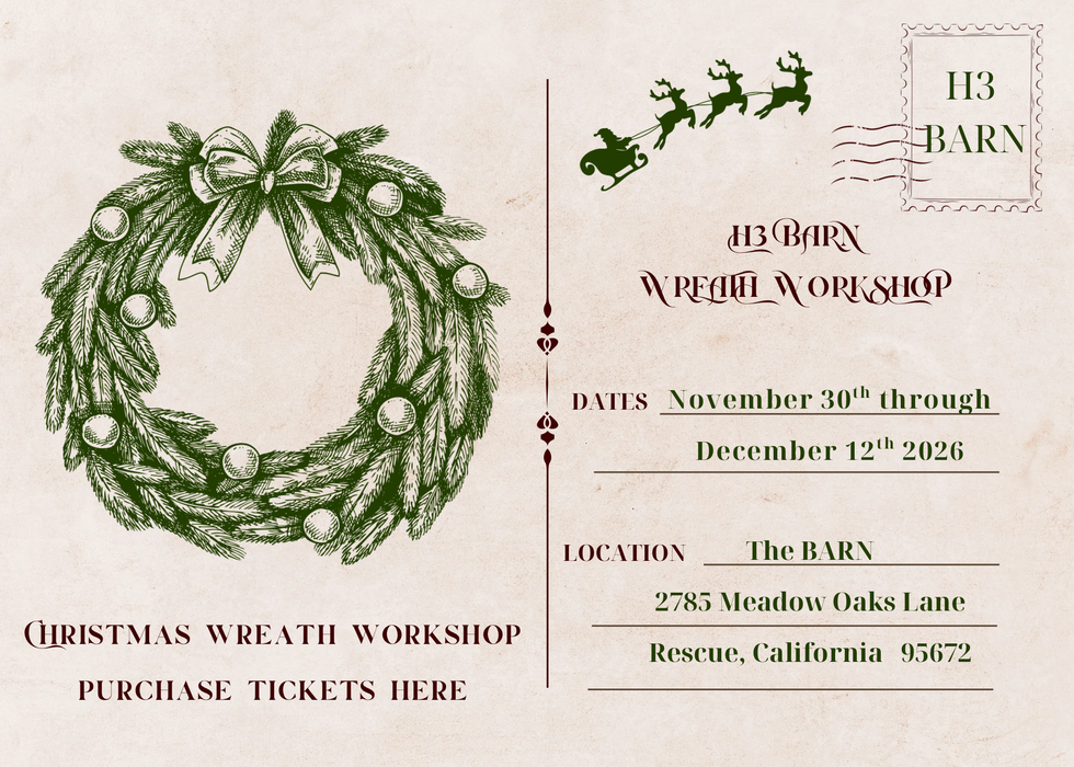 H3 BARN HOLIDAY WREATH WORKSHOP