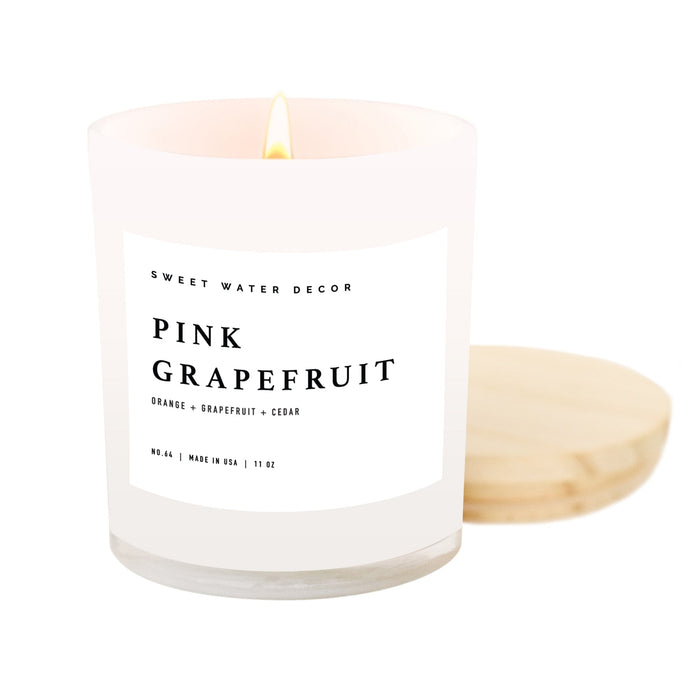 pink grapefruit soy candle