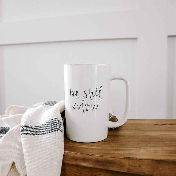 be still + know mug