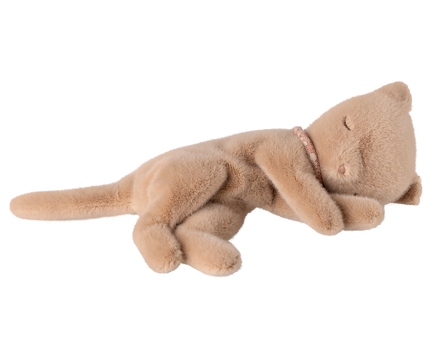 maileg sleeping kitten - cream peach