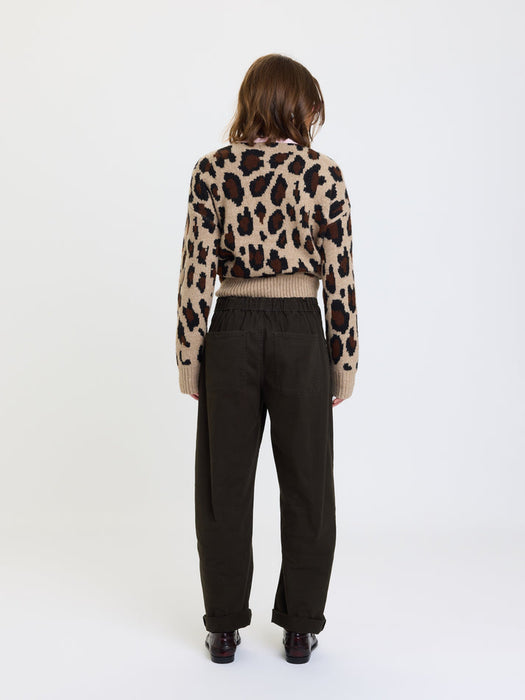 villa drawstring barrel pant in fern
