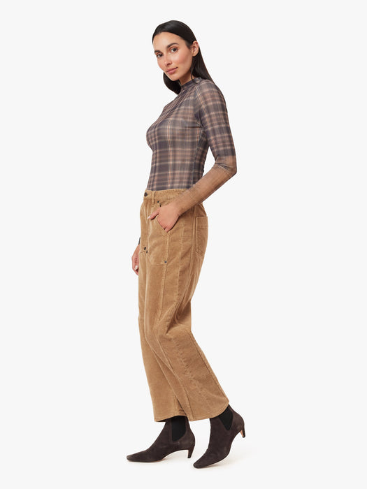 harper corduroy cropped barrel
