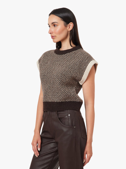 herringbone sweater vest